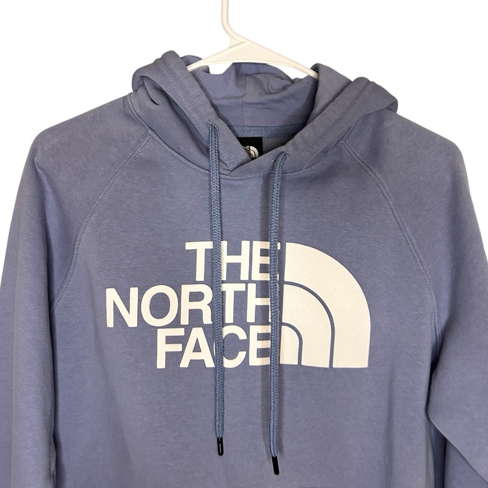 The North Face Hoodie Women’s Medium Purple Logo Pullover Sweatshirt - Picture 2 of 10
